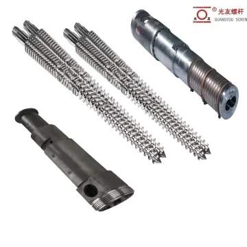 Bimetallic bariles conical twin screw para sa plastic extruder