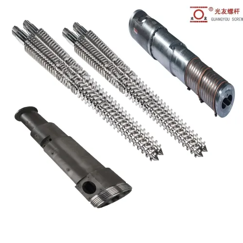 Bimetallic bariles conical twin screw para sa plastic extruder