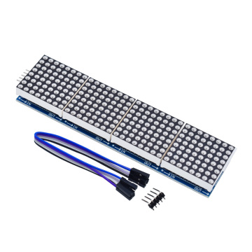 MAX7219 Dot Matrix Module: 4-in-One Display with RGB Support