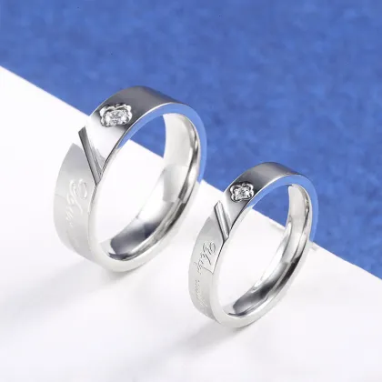 Cheap Custom Promise Ring Set For Couples