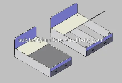 melamine bed for hotels