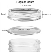 70mm two part silver screw cap