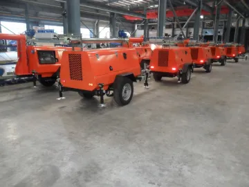 1800rpm Portable Light Tower Generator , Mobile Light Tower 60hz 9.5kw