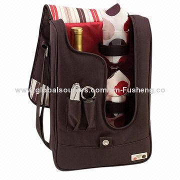 Insulated Picnic Wine Bag and Tool Set, Keeps Drinks Fresh, OEM are Welcome