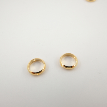 18K Gold plattiert O Ringarmband mit Doppellochperlen für Frauen -Schmuckzubehör
