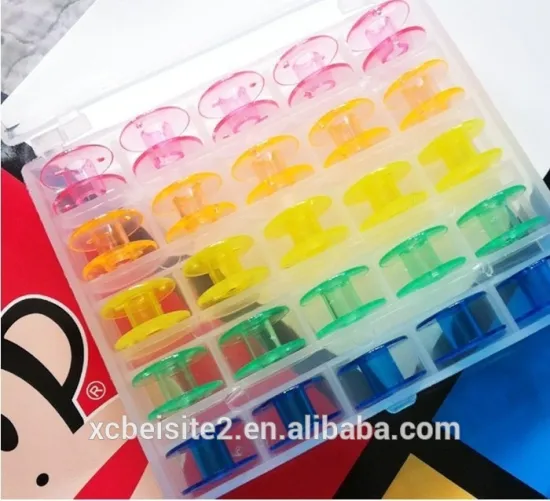 J507 Multifunctional Clear Plastic Bobbin Storage Box With Dividers