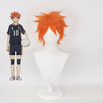 Wholesale Synthetic Orange Cosplay Wigs for Men - Haikyuu!! Hinata Shoyo