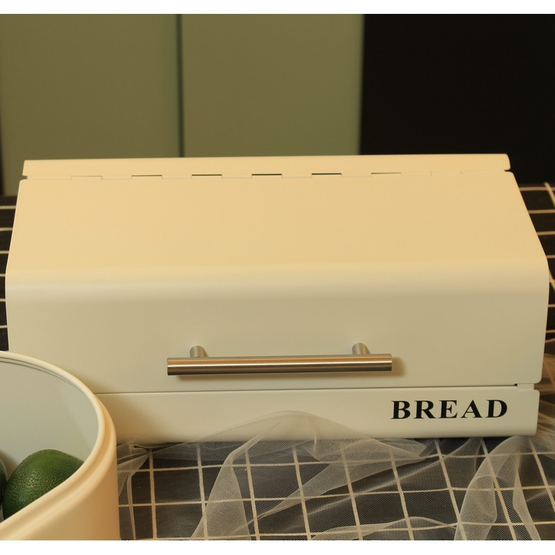 Powder Coated Vintage Steel Kitchen Handle Bread Bin