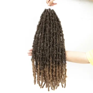 Distressed Butterfly Locs Crochet Hair 20 Inches Handmade Faux Locs Soft Pre-looped Synthetic Braids Hair Extensions for Women