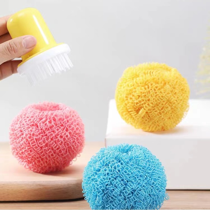 Cleaning Scourer With Handle