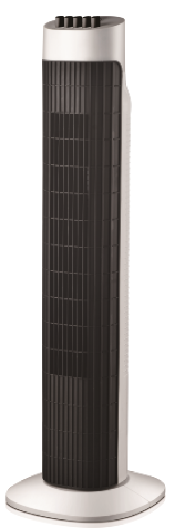 Mechanical button tower fan