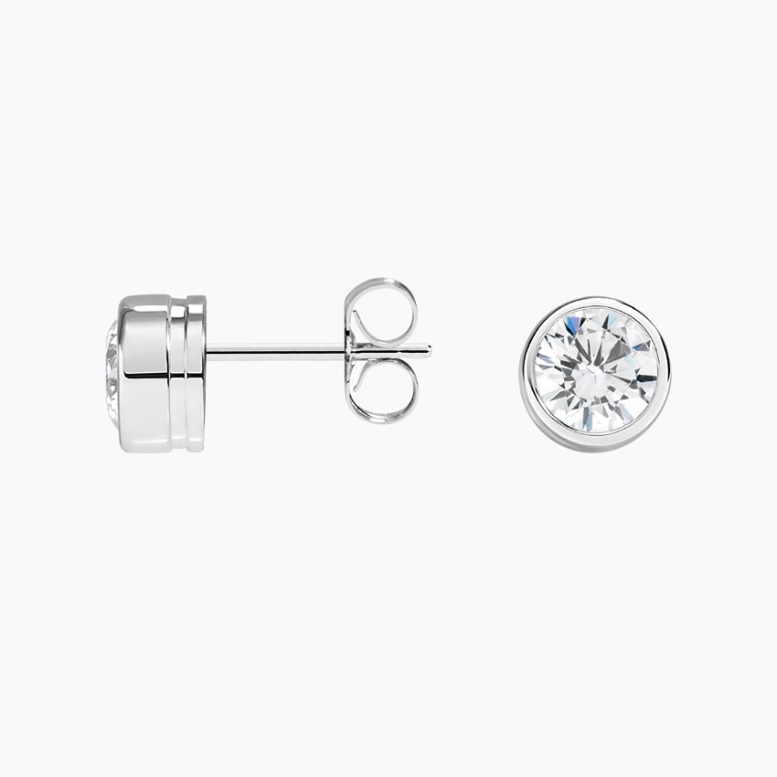 Bezel Set Earring
