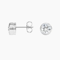 1ct စုစုပေါင်းဓာတ်ခွဲခန်းစိုက်ပျိုး diamond bezel set studs set