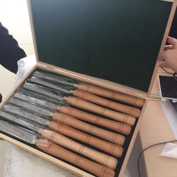 8 Piece Wood Lathe Chisel Set in Wooden Box