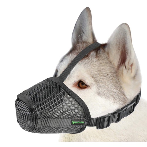 Muzzle de chien maillé avec sangle aérienne