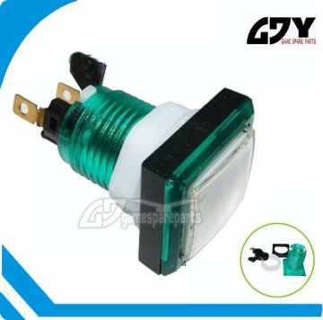 green color 33*33mm Multigame button for game machine
