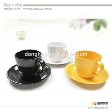 high quality Glazed mug with saucer with low price