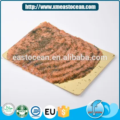 Good quality delicious seafood frozen smoked salmon with vanilla