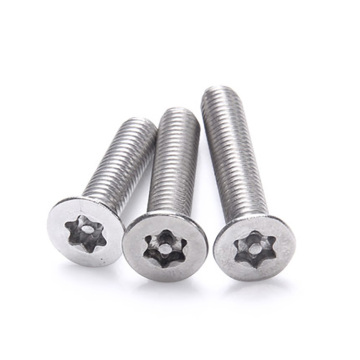 Stainless steel flat head plum anti-theft screw