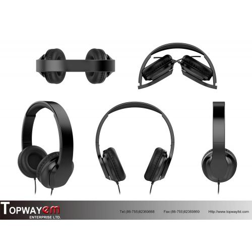 Wired Foldable On-ear Headphone With Button mic