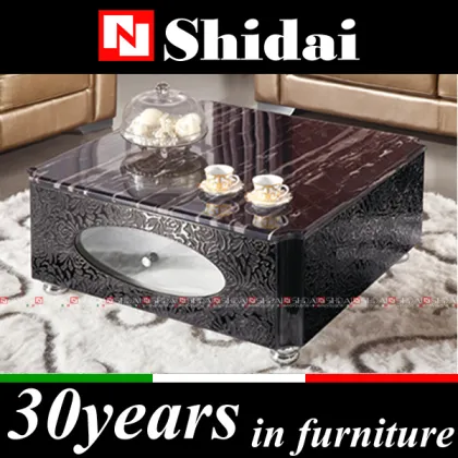 Glass material maufacturer living room furniture marble dining table