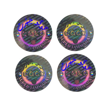 Aangepaste Euro Laserbeveiliging Holografische Sticker Kras Uit QR-code Serienummer 3D Hologram Label Sticker