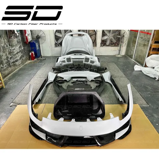 488 P Style Bodykit for F 488 GTB/Spider - Front Bumper, Hood, Rear Bumper, and Spoiler Full Set