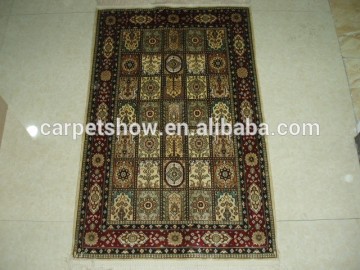 2*3 ft stock color Hand Knotted Double Knots Carpet silk rugs