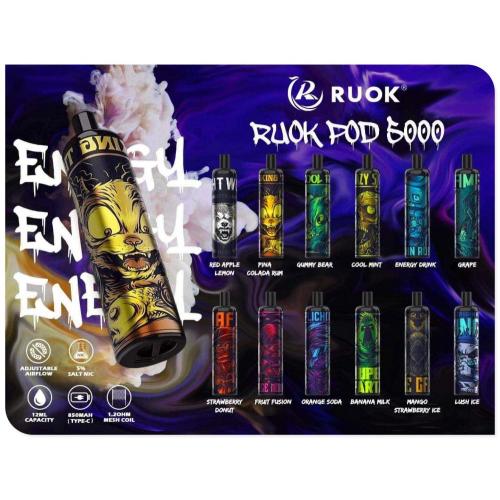 RUOK Energy 5000 Puffs Kit de vape descartável