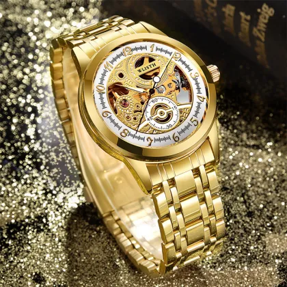 Golden Watch Men's Top Brand Luxury Luminous Mechanical Watch