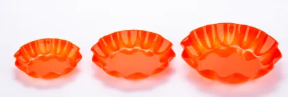 3pcs plastic fruit plate snacks plate 3PK