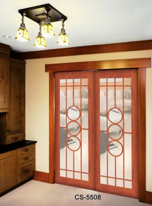 CS-5508 glass lite Aesthetic Wooden Door