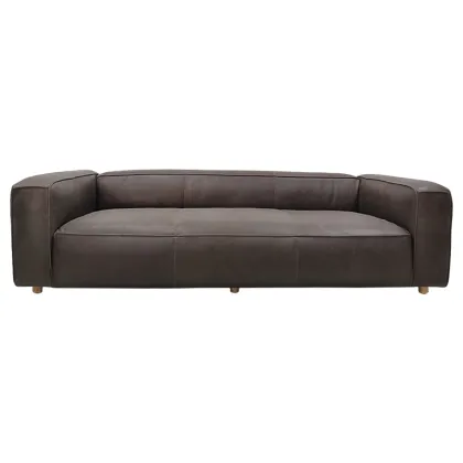 Leather three seater sofa