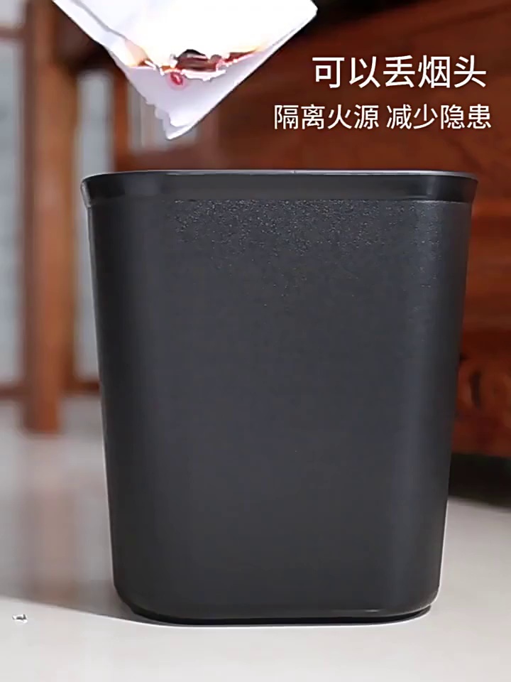 Durable Thick Plastic Trash Can for Hotel Bathrooms