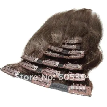 Fashion factory price kinky straight clip in hair extensions 100 human hair
