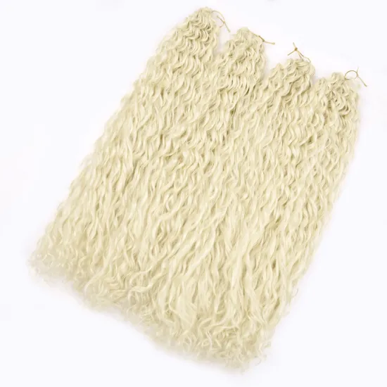 Wholesale 24Inches Water Wave Crochet Braids Hair Long Corn Curly Blonde Goddess Braiding Hair Synthetic Hair Extensions
