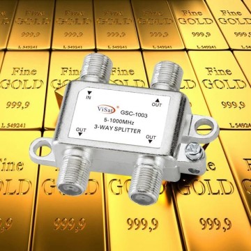 5-1000MHz 3 Way TV Splitter with low insertion loss