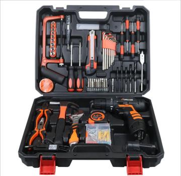 Kit di strumenti di riparazione automatica professionale: inclusi hardware di alimentazione, trapani a impatto elettrico e un set di cassette elettriche degli attrezzi elettrici