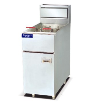 Vertical Single Cylinder Dual Screen Gas Fried Potato Chip Fryer