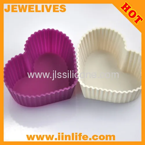 Sweet Heart Silicone Bakeware Cupcake Mold 