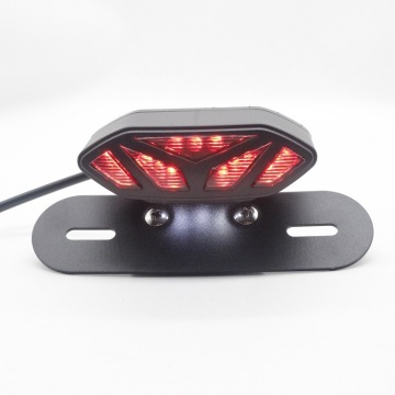 12V ATV Motorcycle LED Tail Light - Waterproof Brake Lamp with Smoked Lens