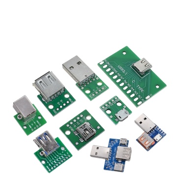 USB Male Connector/Adapter: MINI MICRO USB to DIP Female Connector 2.54mm B Type-C USB 2.0/3.0