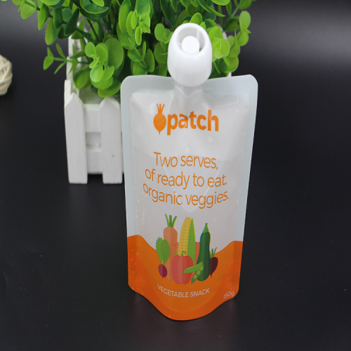 Custom Stand Up Pouch Plastic Drink Bag for Juice with Spout