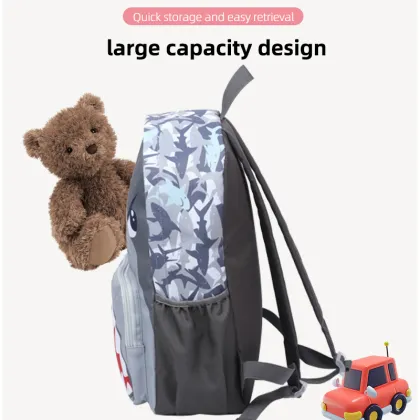 Shark shaped cute children's backpack