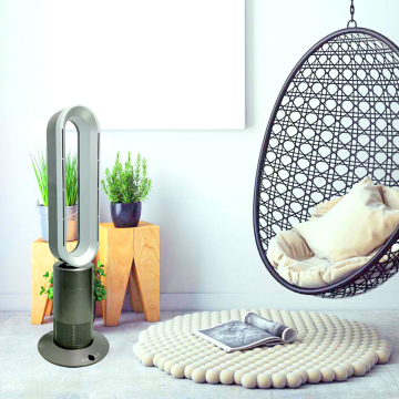 Quạt tháp không có lưỡi 34 inch với hệ thống sưởi trong nhà và làm mát đa bảo vệ