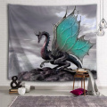 Dinosaur Tapestry Wall Hanging Wild Anicient Pterosaur Blue Wings Wall Tapestry for Children Bedroom Living Room Dorm Home Decor