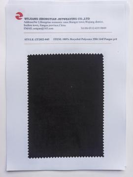100% Recycled Polyester 350t 144f Pongee p/d