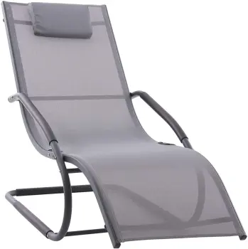 Adjustable Outdoor Lounge Chair Patio Daybed with Pillows for Relaxation at Beach and Poolside