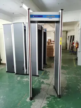 Body temperature walk through metal detector