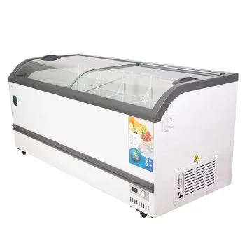 Glass Mobile Door Supermarket Dedicated Commercial Island Cabinet Custom Product Freezers Supermarket Meat